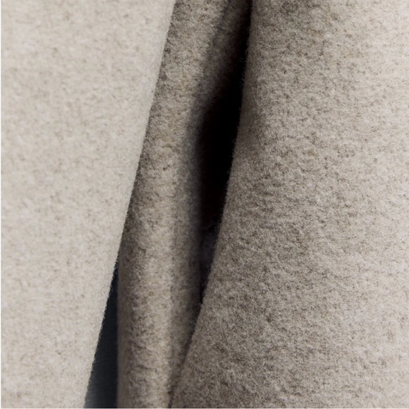 ZARA COAT TEXTURED LONG KNIT BEIGE/SAND SIZE MEDIUM - Picture 5 of 5